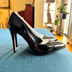Brand New Women’s 8.5 Shiny Black Faux Leather Heels - Stiletto / Pumps